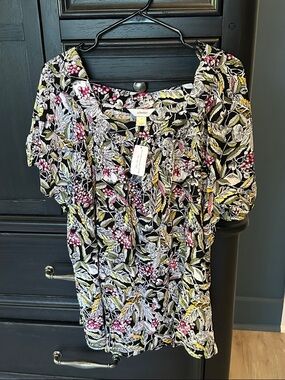 CJ Banks Floral Blouse